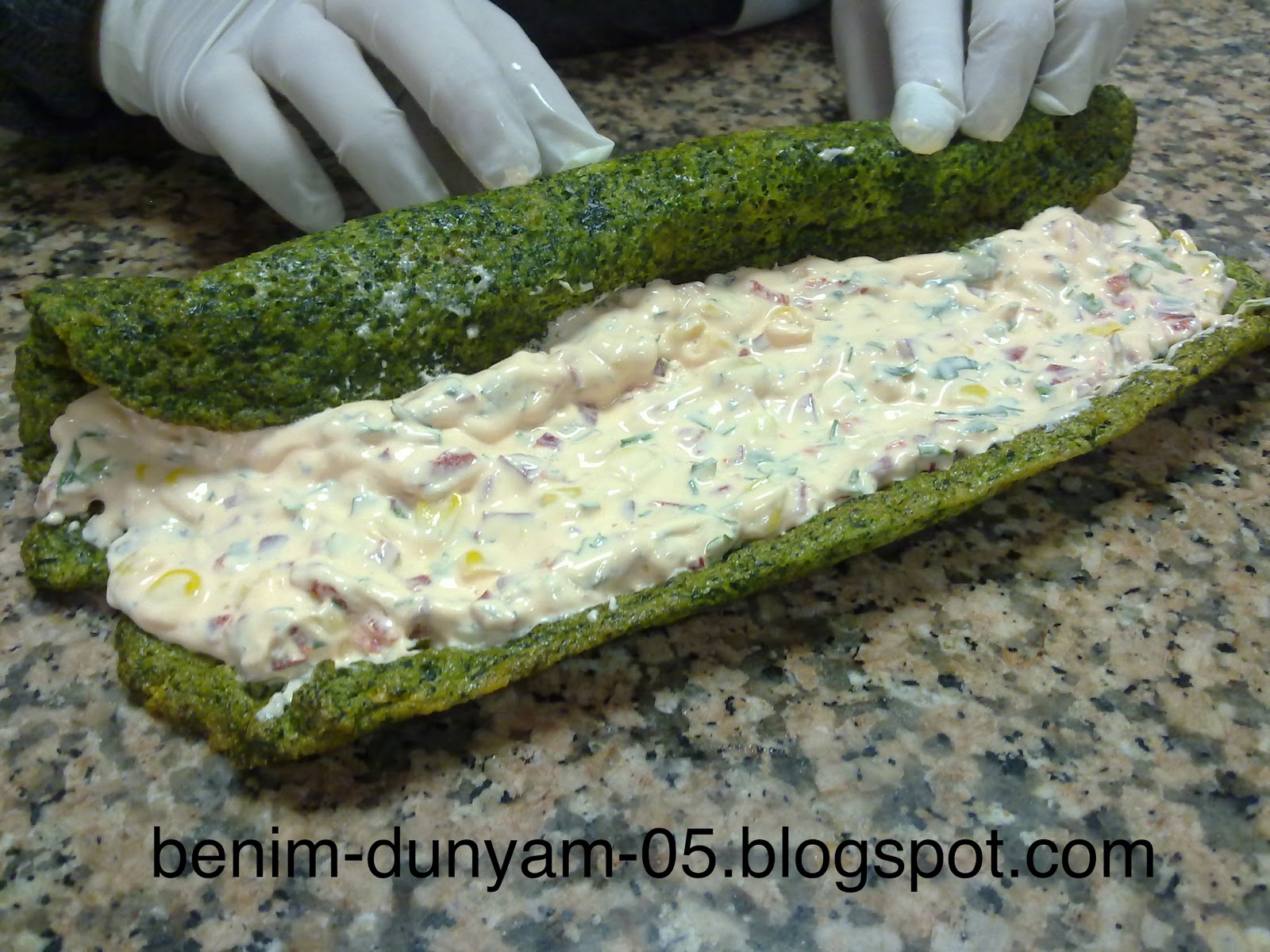 ıspanaklı rulo salata